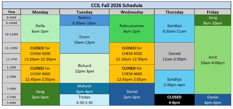 crc schedule