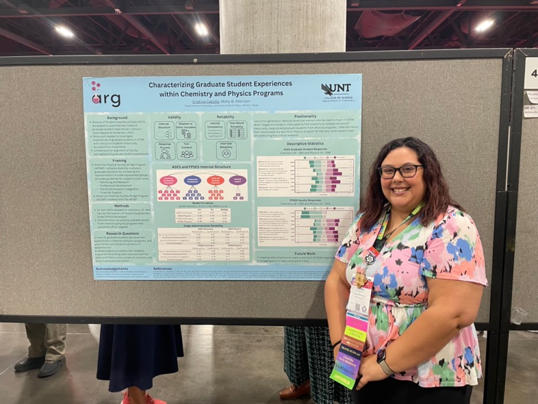 Cristina at SACNAS with her poster